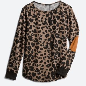 NWT Leopard Knit Top